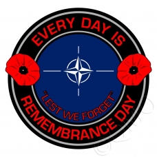 NATO North Atlantic Treaty Organisation Remembrance Day Sticker